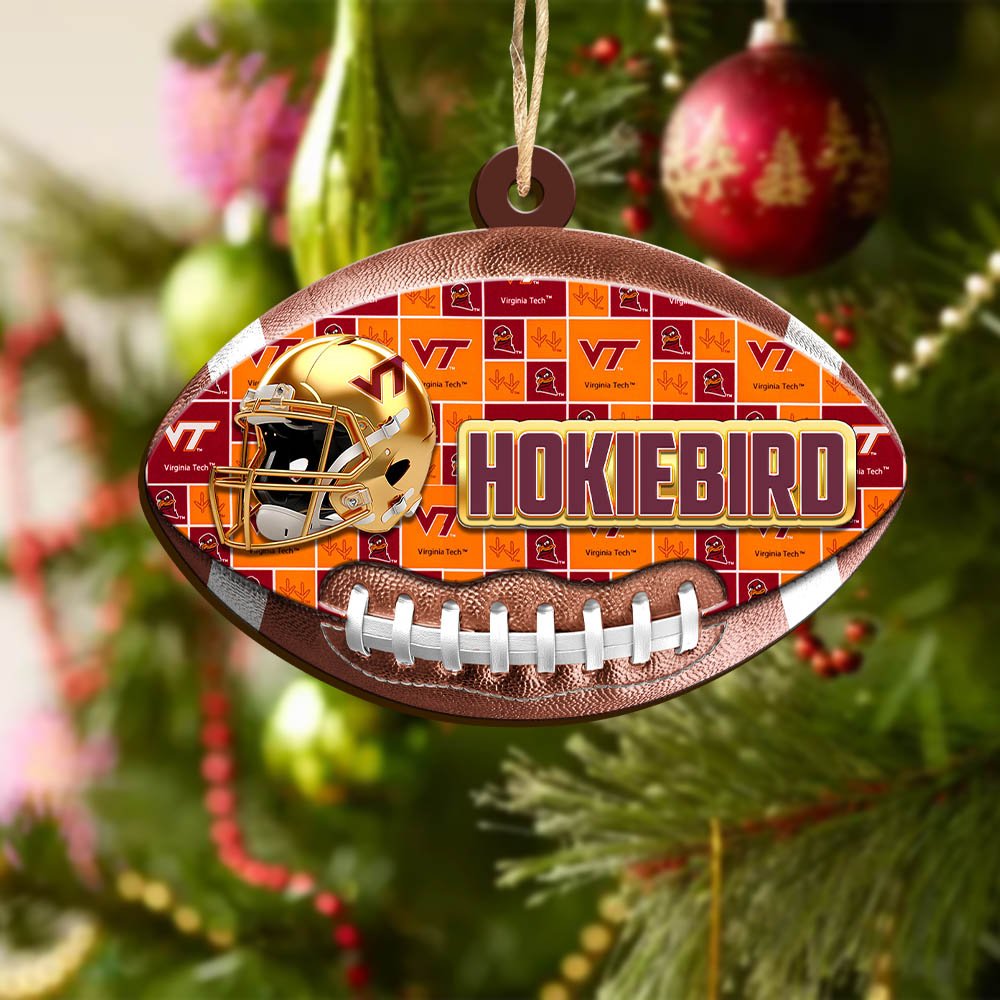 Alternative view of Virginia Tech Hokies Wooden Ornament 2024 Version, Christmas Ornament For Football Fan, Hanging Decor ETHY-53500