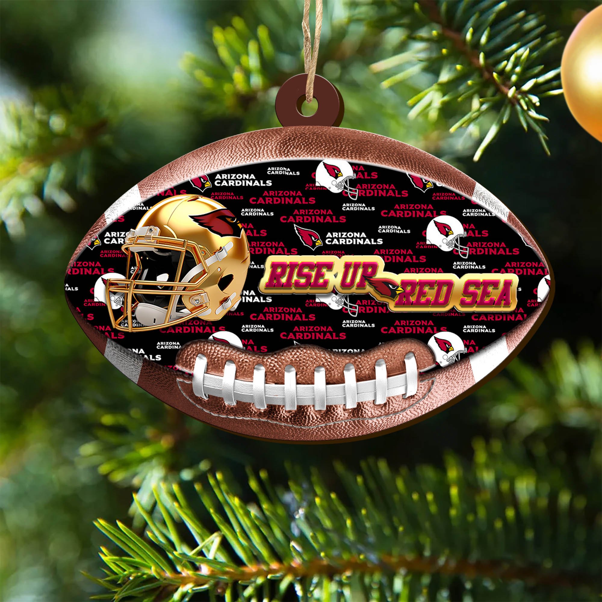 Arizona Cardinals Wooden Ornament 2024 Version, Christmas Ornament For Football Fan, Hanging Decor ETHY-53500