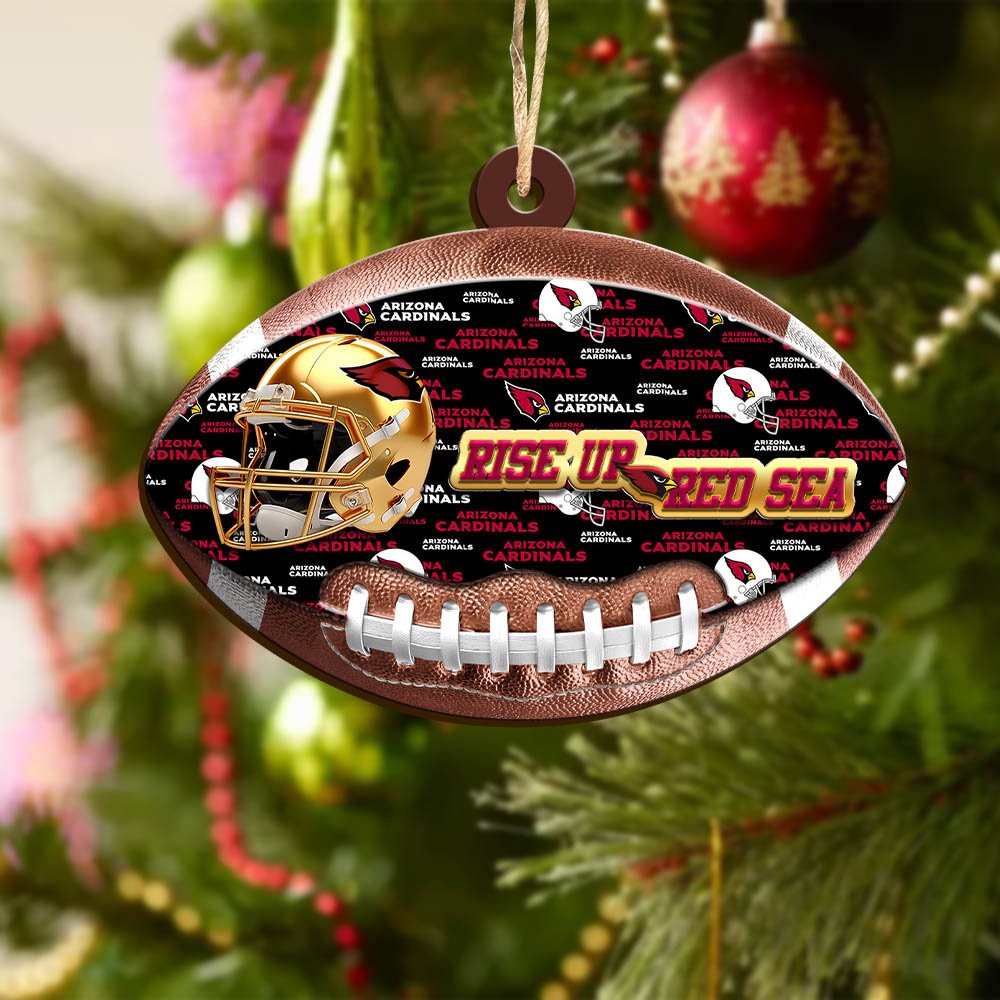 Alternative view of Arizona Cardinals Wooden Ornament 2024 Version, Christmas Ornament For Football Fan, Hanging Decor ETHY-53500
