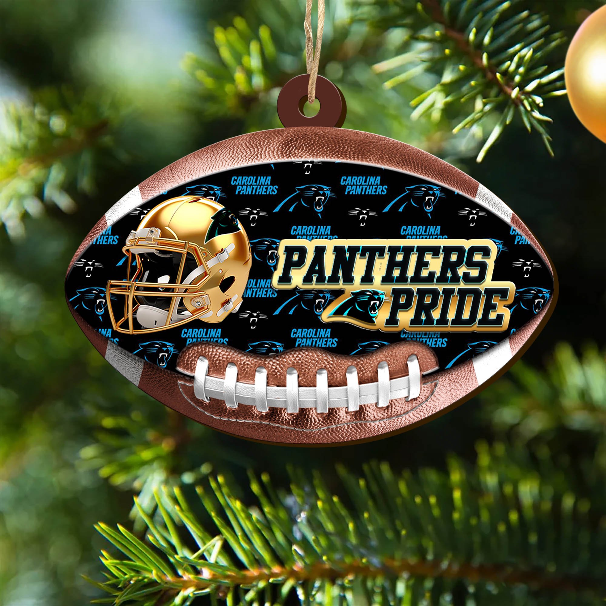 Carolina Panthers Wooden Ornament 2024 Version, Christmas Ornament For Football Fan, Hanging Decor ETHY-53500