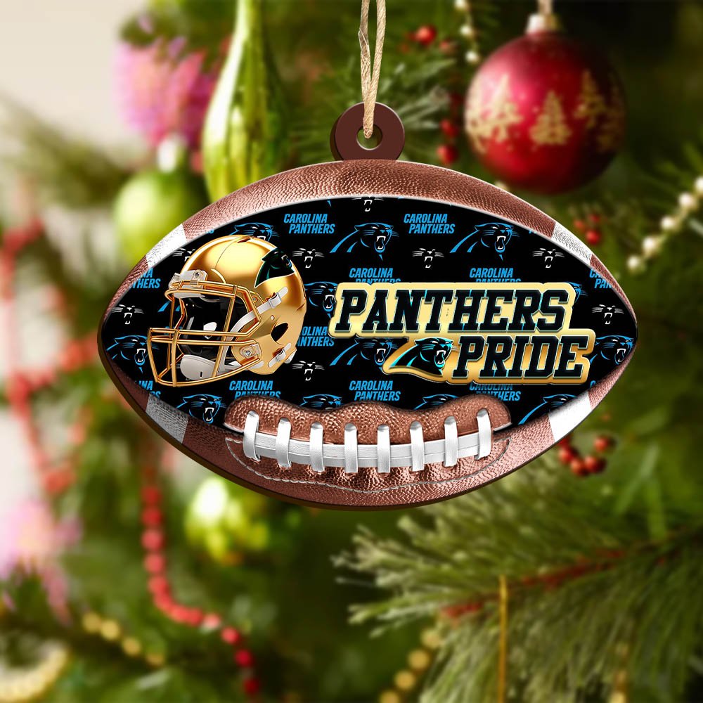 Alternative view of Carolina Panthers Wooden Ornament 2024 Version, Christmas Ornament For Football Fan, Hanging Decor ETHY-53500