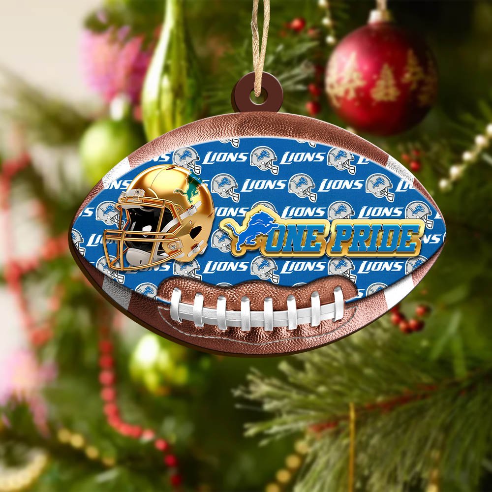 Alternative view of Detroit Lions Wooden Ornament 2024 Version, Christmas Ornament For Football Fan, Hanging Decor ETHY-53500