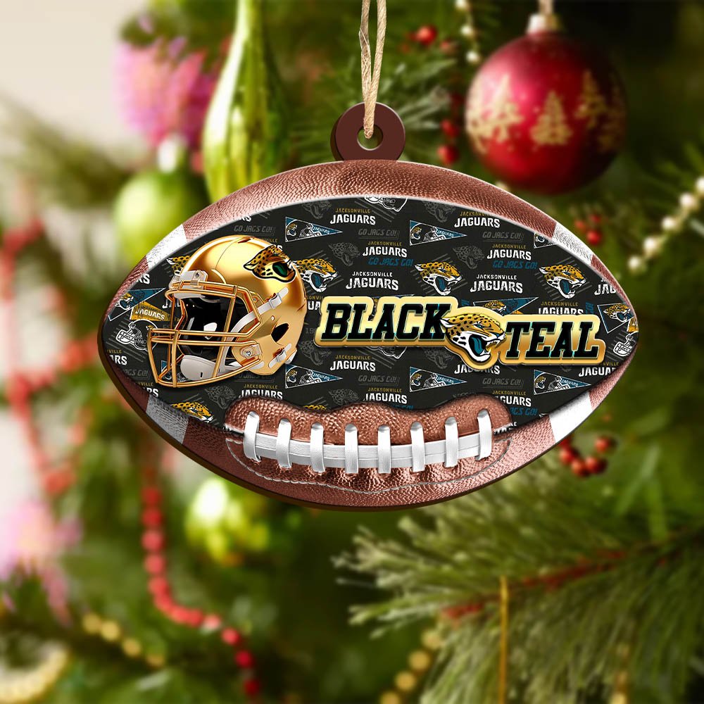 Alternative view of Jacksonville Jaguars Wooden Ornament 2024 Version, Christmas Ornament For Football Fan, Hanging Decor ETHY-53500