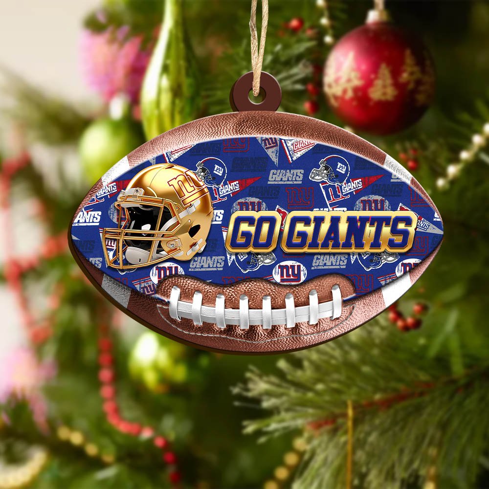 Alternative view of New York Giants Wooden Ornament 2024 Version, Christmas Ornament For Football Fan, Hanging Decor ETHY-53500