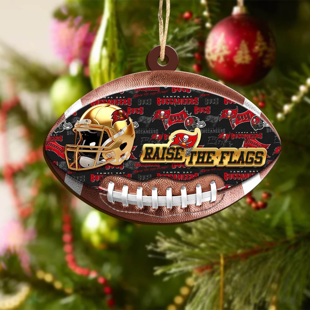 Alternative view of Tampa Bay Buccaneers Wooden Ornament 2024 Version, Christmas Ornament For Football Fan, Hanging Decor ETHY-53500