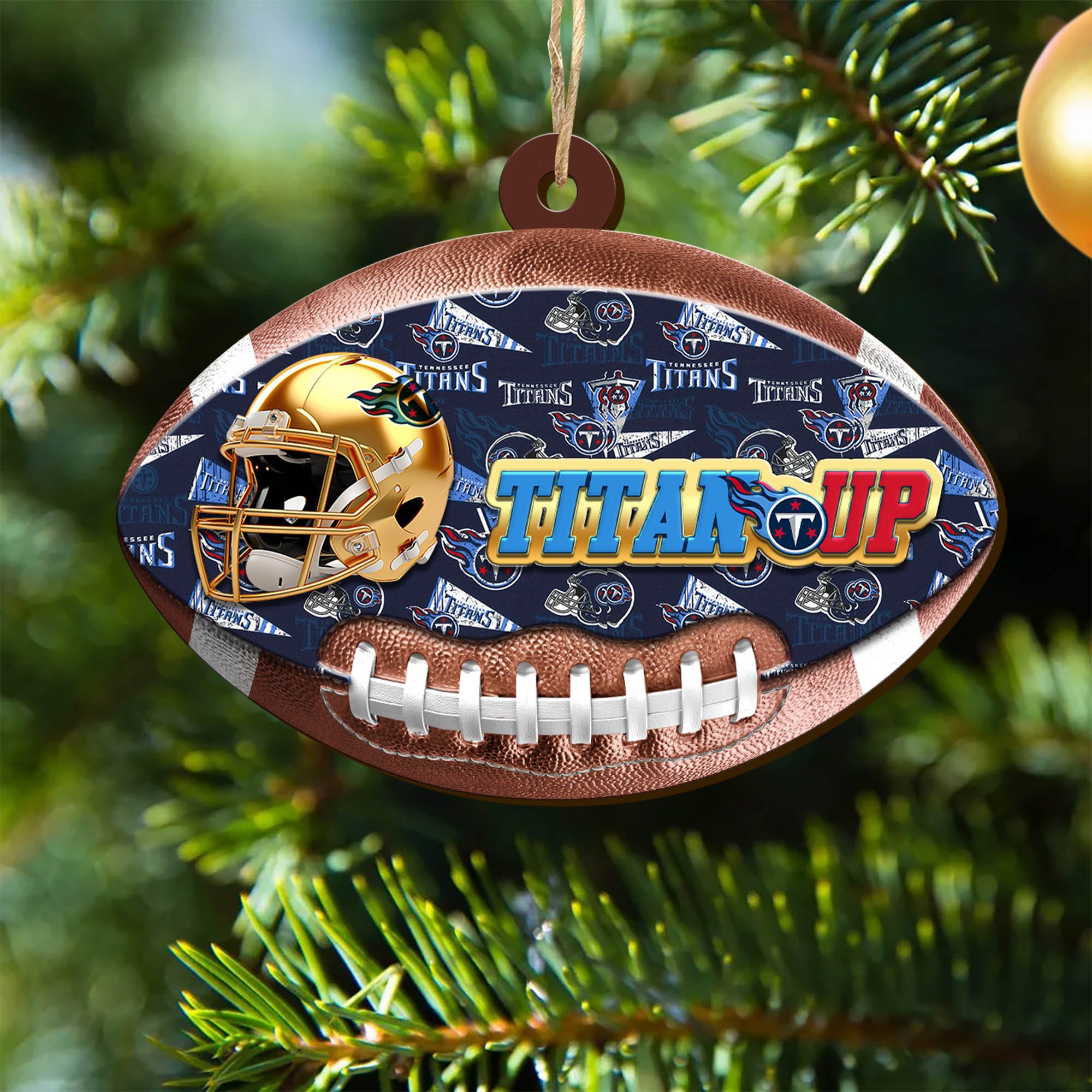 Tennessee Titans Wooden Ornament 2024 Version, Christmas Ornament For Football Fan, Hanging Decor ETHY-53500