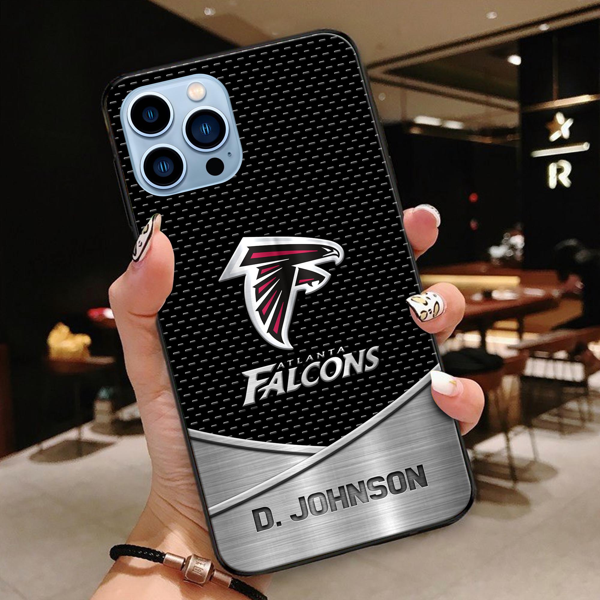 Atlanta Falcons Glass Phone Case 2025 Version Custom Name, Sport Phone Case For Fans, Sport Gifts ETRG-41241