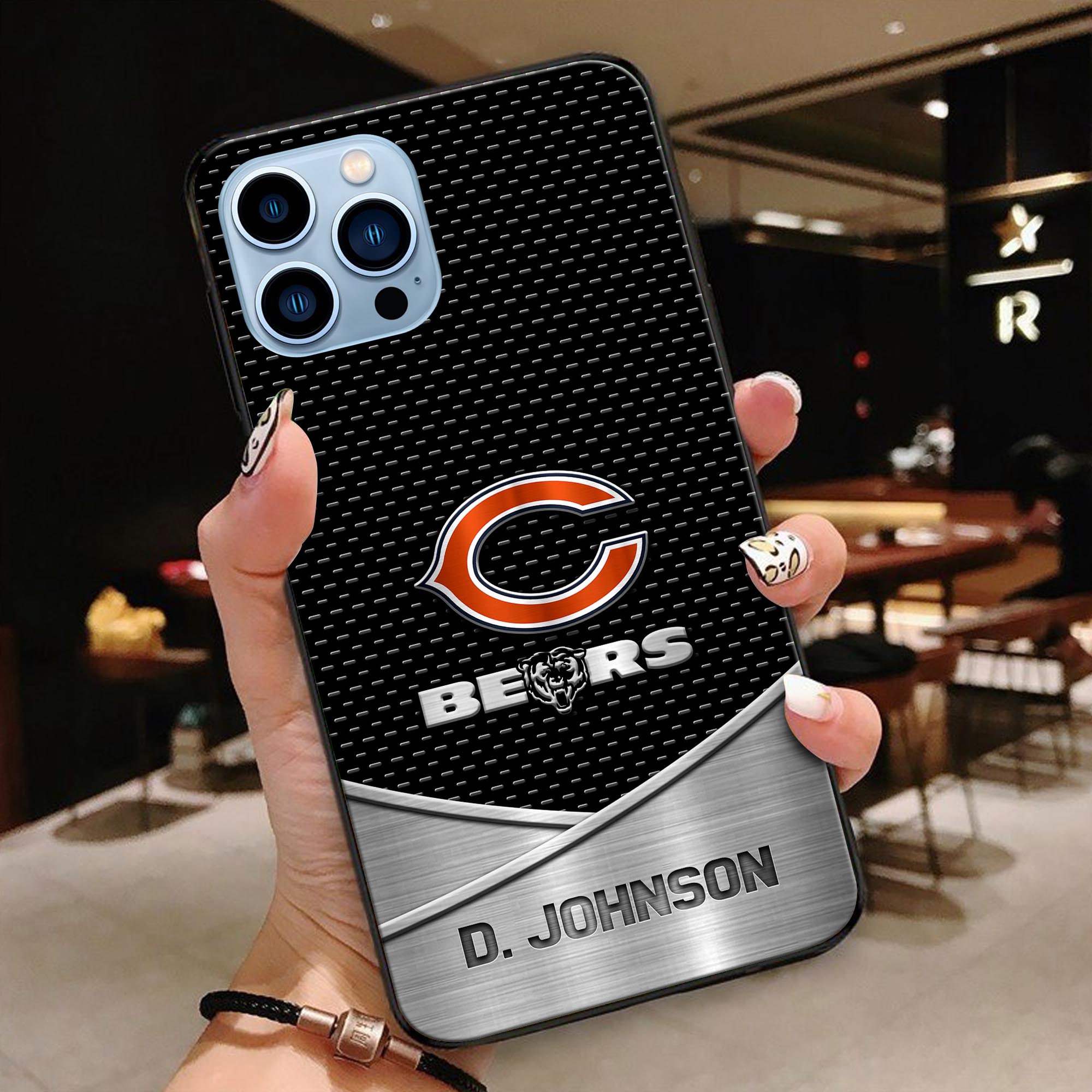 Chicago Bears Glass Phone Case 2025 Version Custom Name, Sport Phone Case For Fans, Sport Gifts ETRG-41241