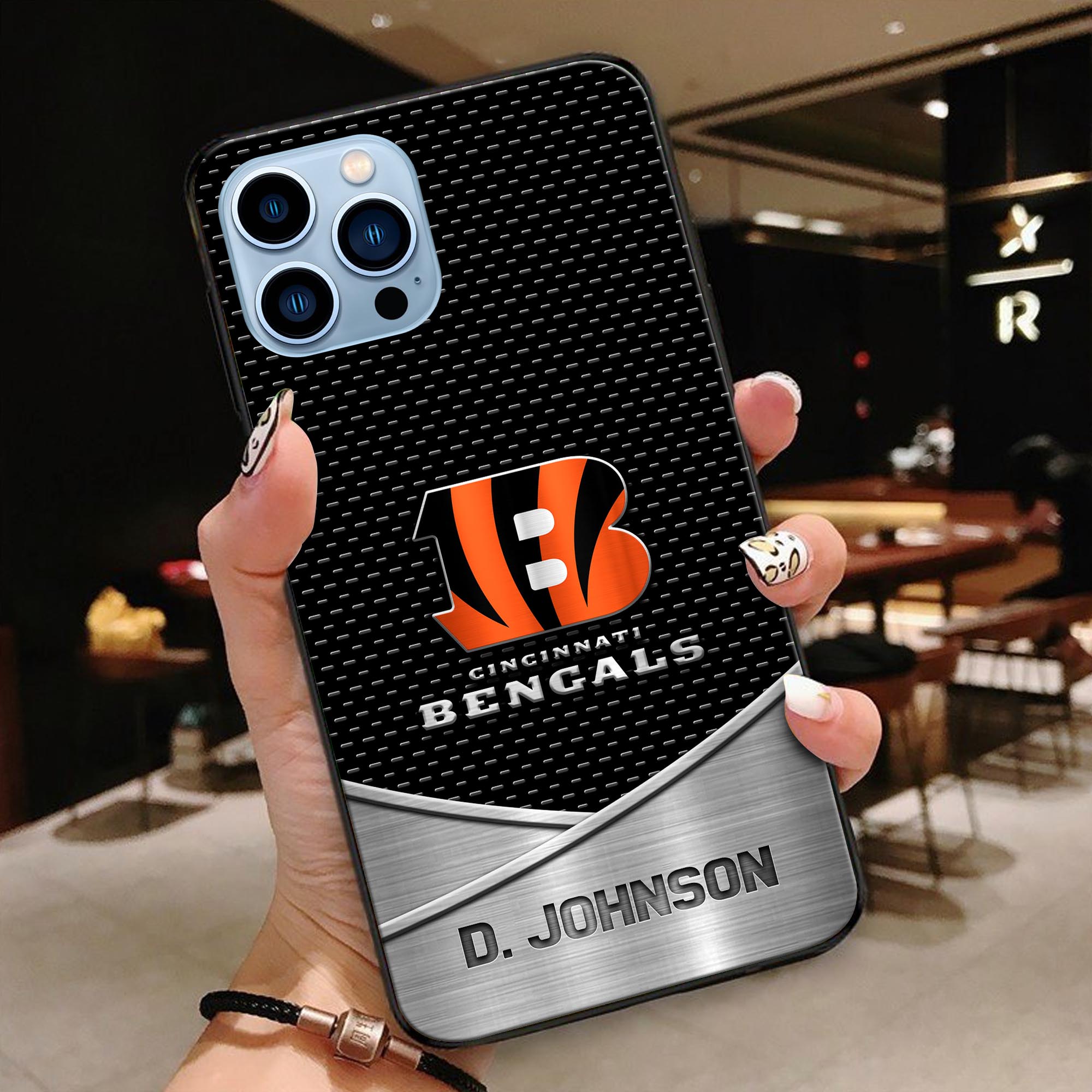 Cincinnati Bengals Glass Phone Case 2025 Version Custom Name, Sport Phone Case, Sport Gifts ETRG-41241