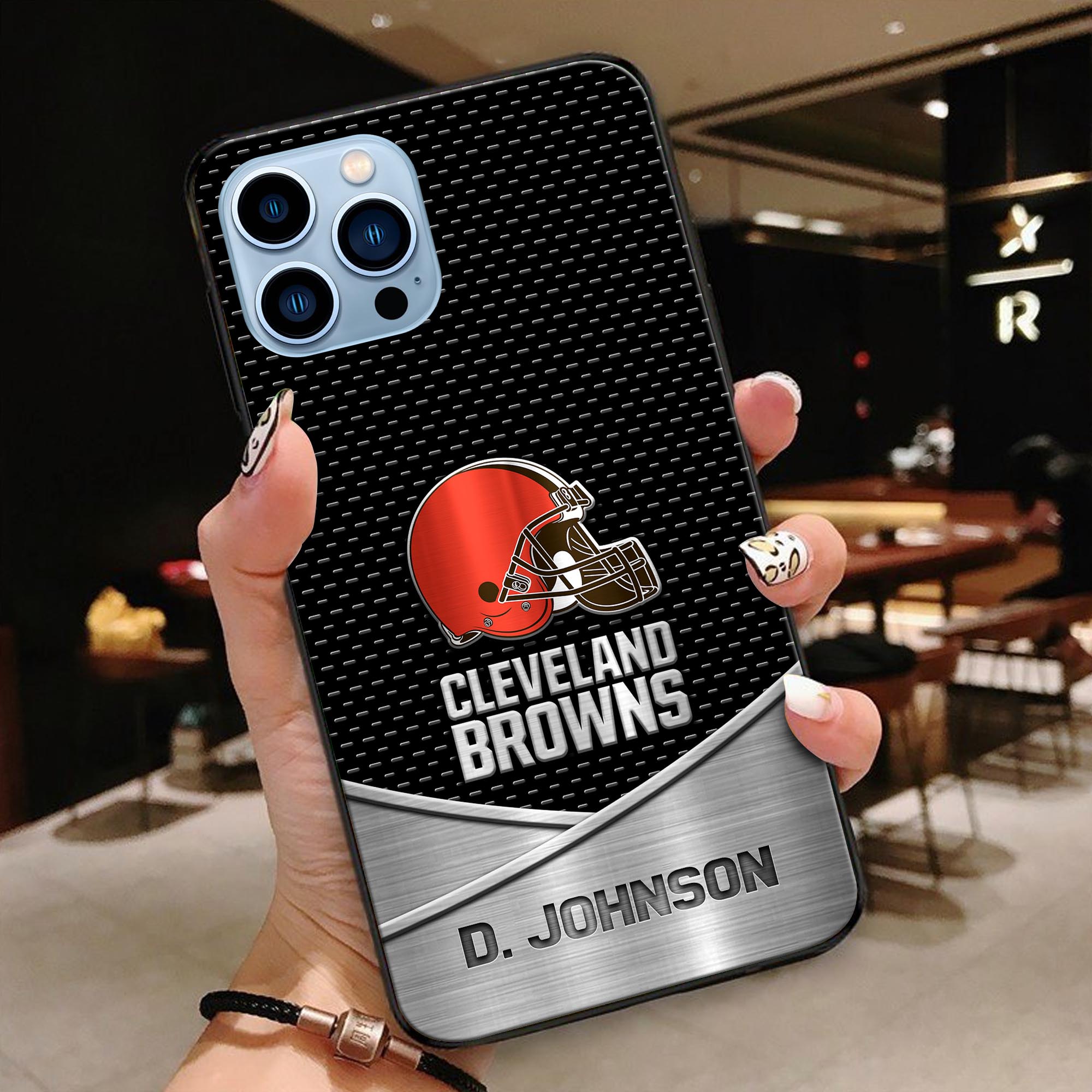 Cleveland Browns Glass Phone Case 2025 Version Custom Name, Sport Phone Case For Fans, Sport Gifts ETRG-41241