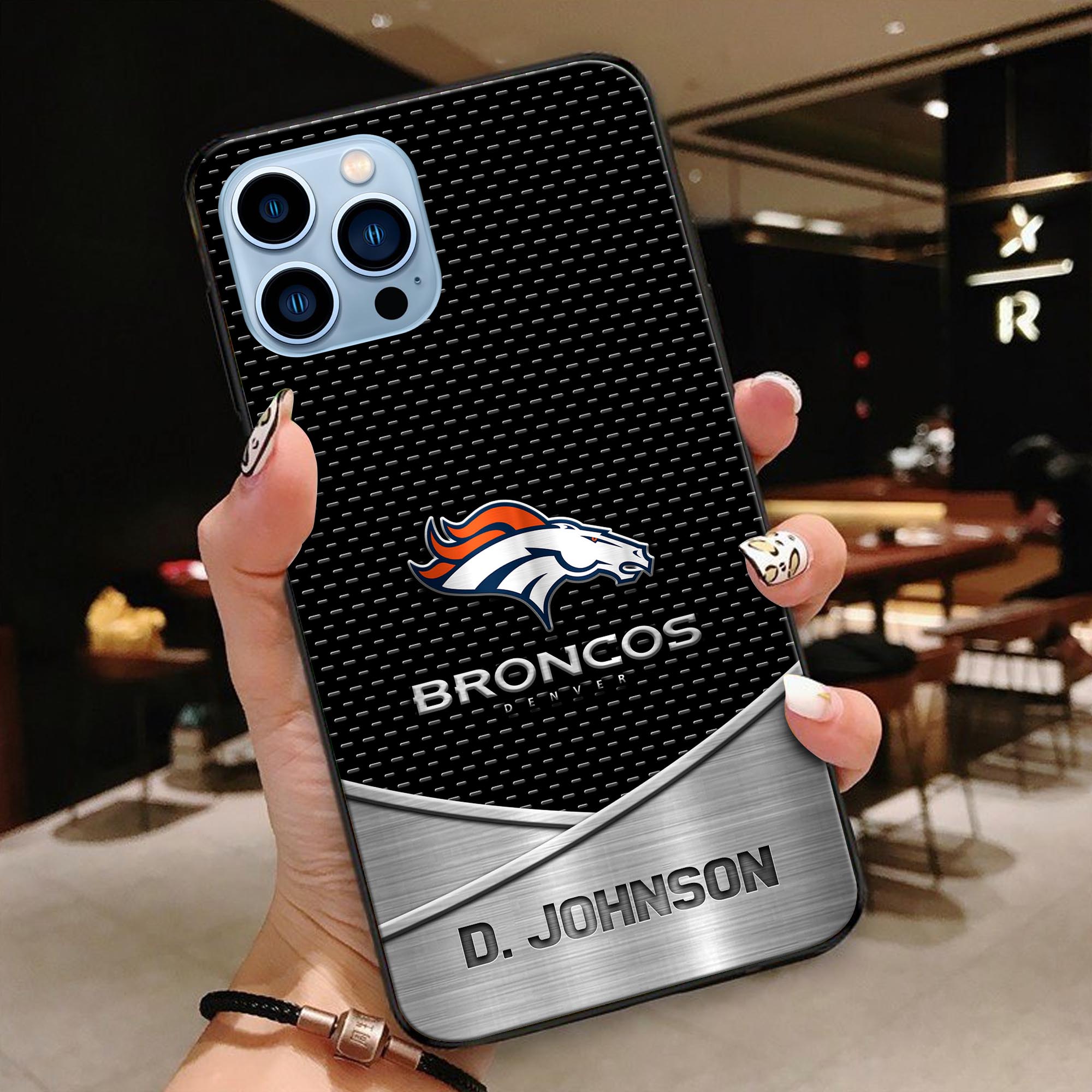 Denver Broncos Glass Phone Case 2025 Version Custom Name, Sport Phone Case For Fans, Sport Gifts ETRG-41241