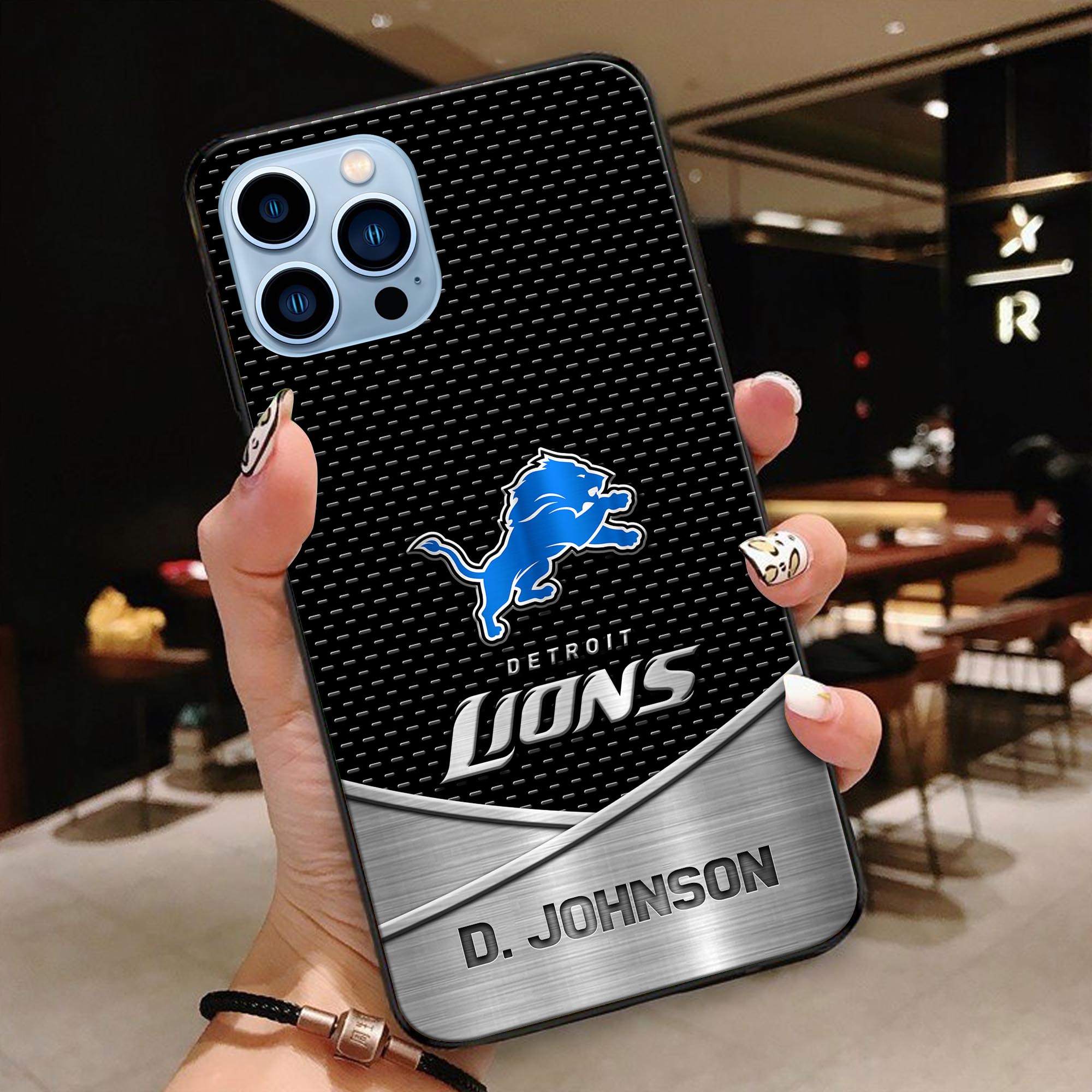 Detroit Lions Glass Phone Case 2025 Version Custom Name, Sport Phone Case For Fans, Sport Gifts ETRG-41241