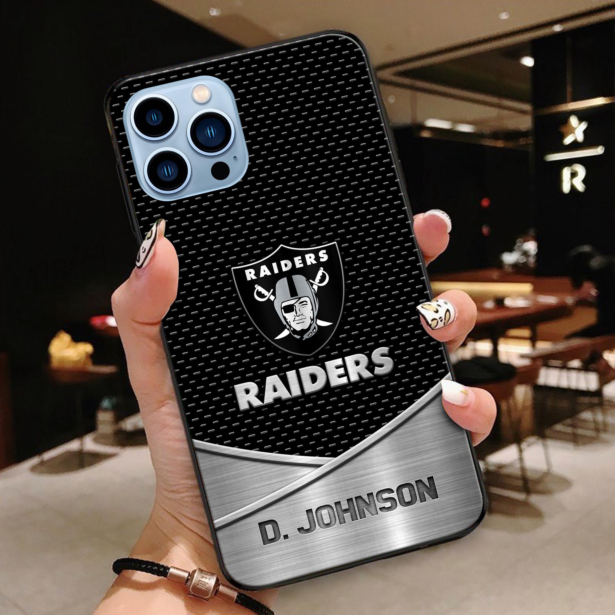 Las Vegas Raiders Glass Phone Case 2025 Version Custom Name, Sport Phone Case For Fans, Sport Gifts ETRG-41241
