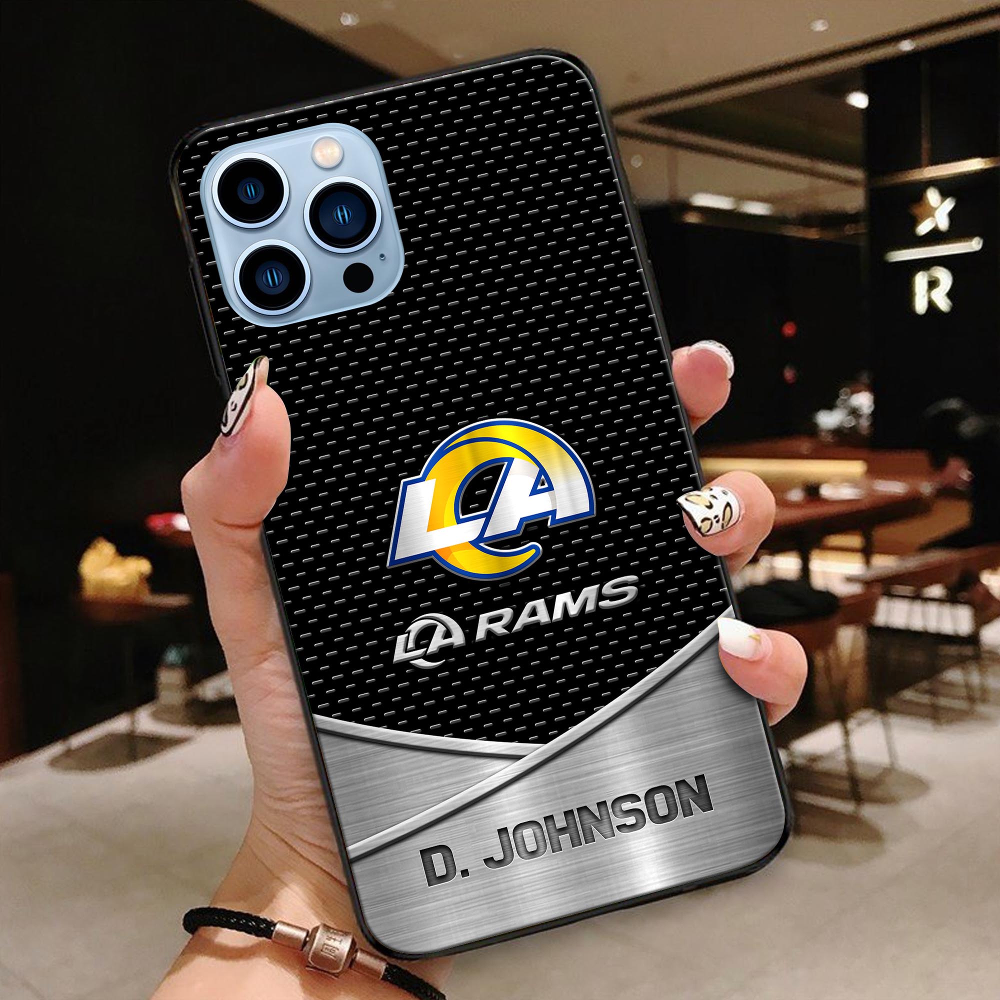 Los Angeles Rams Glass Phone Case 2025 Version Custom Name, Sport Phone Case For Fans, Sport Gifts ETRG-41241