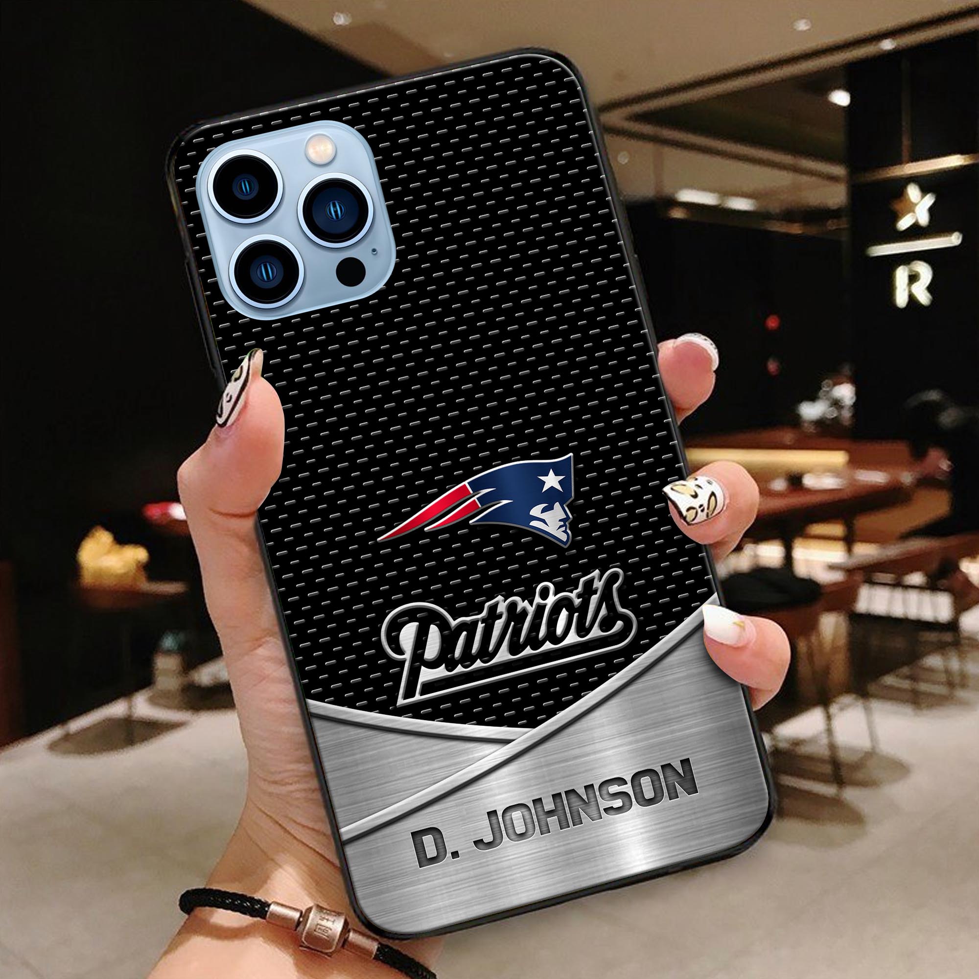New England Patriots Glass Phone Case 2025 Version Custom Name, Sport Phone Case, Sport Gifts ETRG-41241