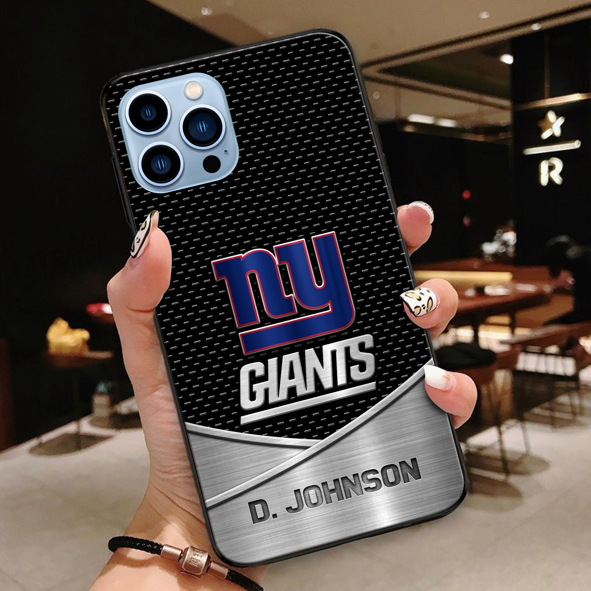 New York Giants Glass Phone Case 2025 Version Custom Name, Sport Phone Case For Fans, Sport Gifts ETRG-41241
