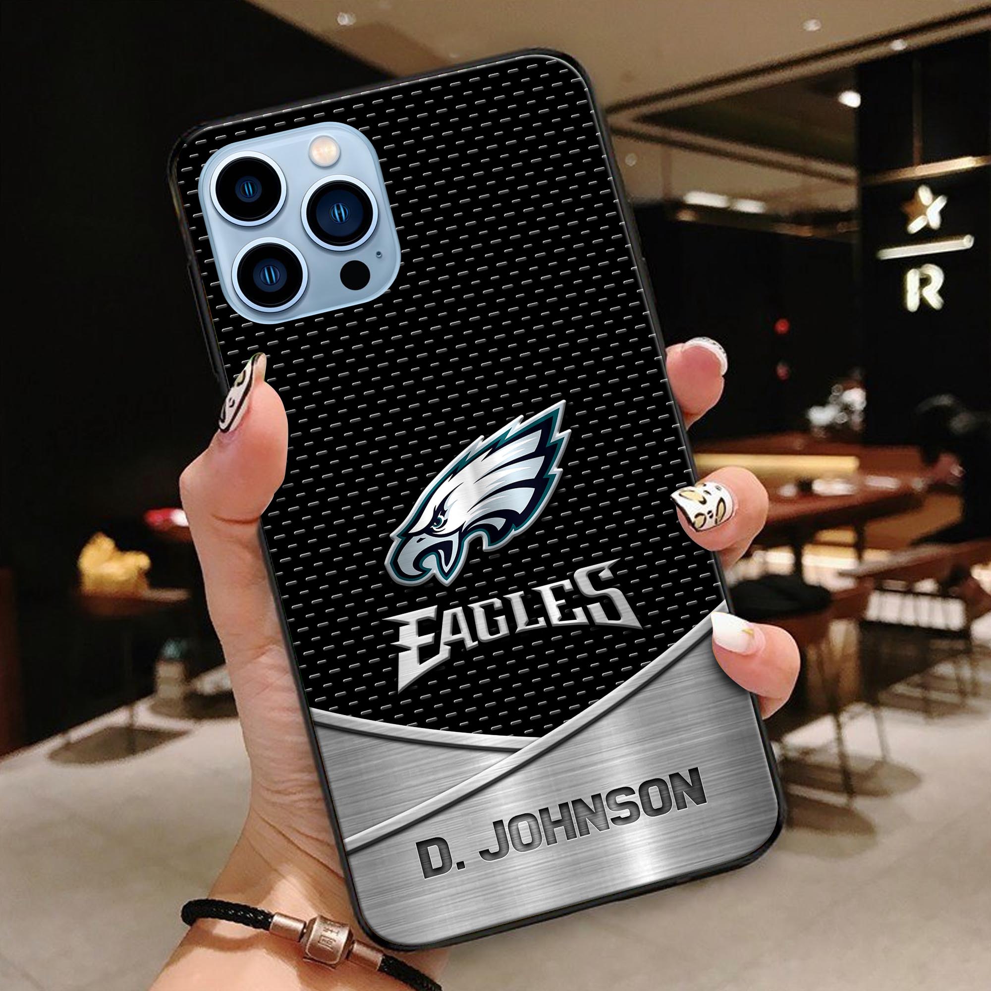 Philadelphia Eagles Glass Phone Case 2025 Version Custom Name, Sport Phone Case, Sport Gifts ETRG-41241