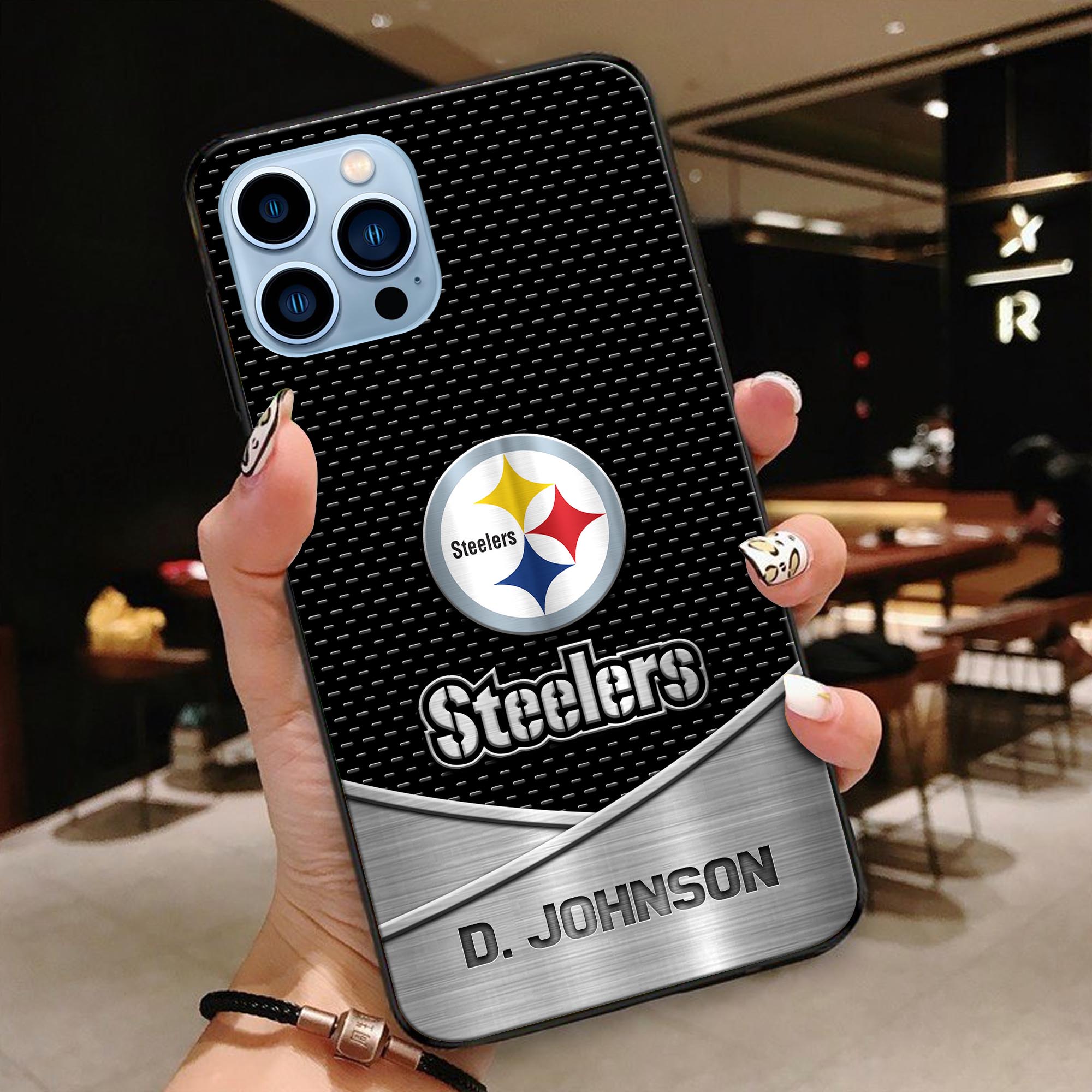 Pittsburgh Steelers Glass Phone Case 2025 Version Custom Name, Sport Phone Case, Sport Gifts ETRG-41241