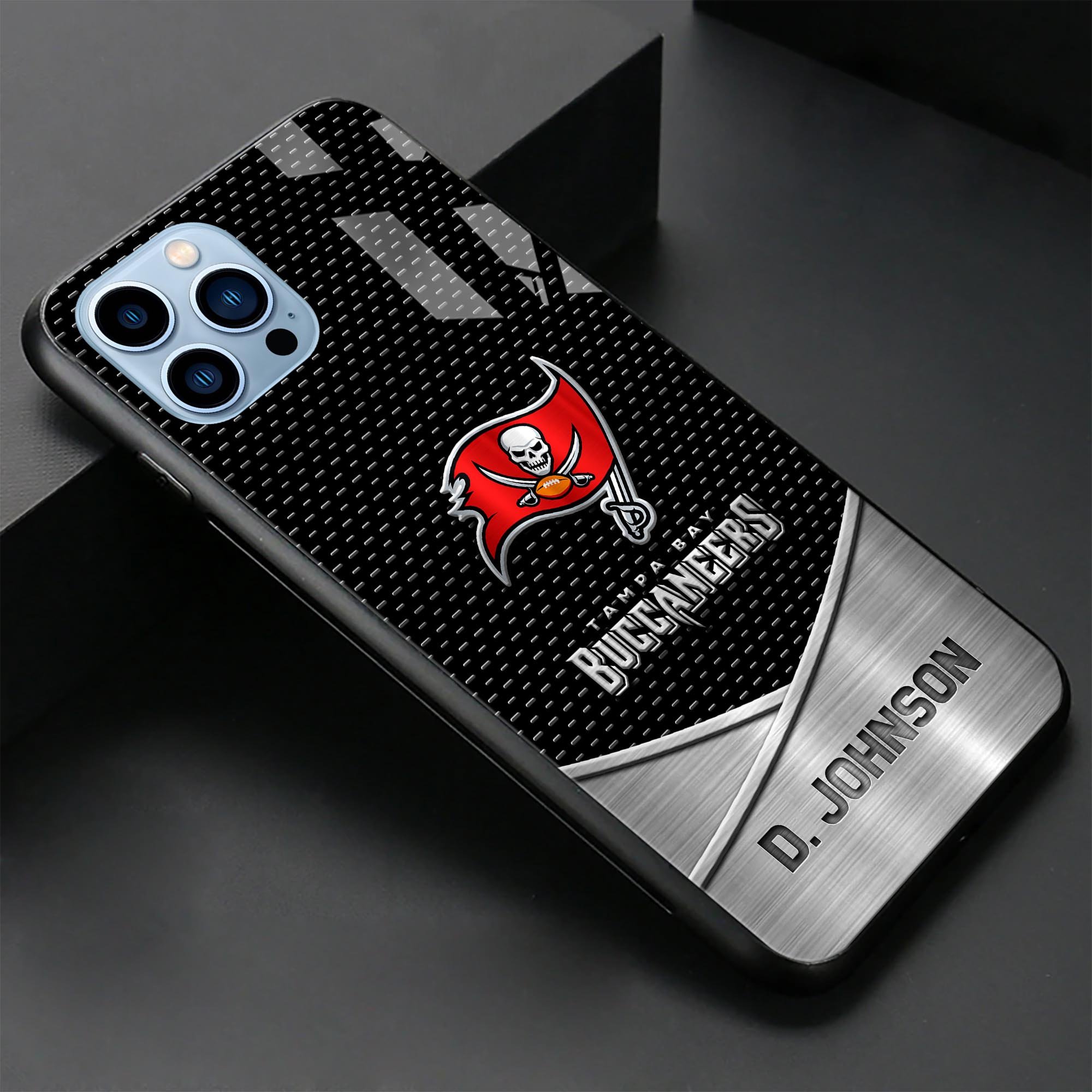 Alternative view of Tampa Bay Buccaneers Glass Phone Case 2025 Version Custom Name, Sport Phone Case, Sport Gifts ETRG-41241