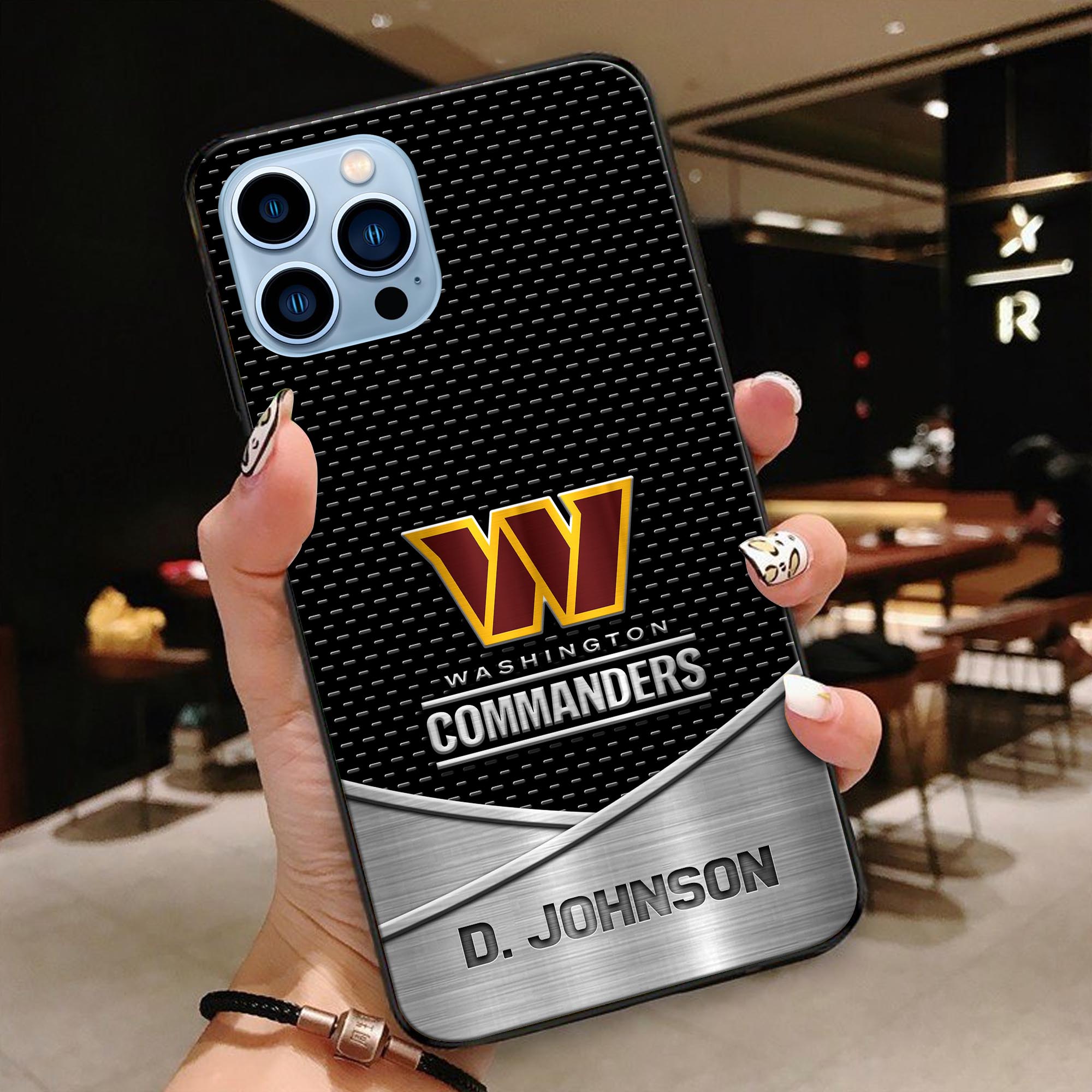 Washington Commanders Glass Phone Case 2025 Version Custom Name, Sport Phone Case, Sport Gifts ETRG-41241