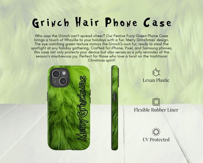 Grinch Phone Case 2024 Version, Merry Grinchmas Phone Case, Christmas Gifts for Grinch Lovers ETRG-61816013