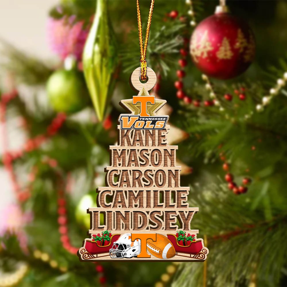 Alternative view of Tennessee Volunteers Wooden Ornament 2024 Version Personalized Family Members Names, Christmas Tree Ornament, Christmas Gifts For Sport Lovers ETHY-51906
