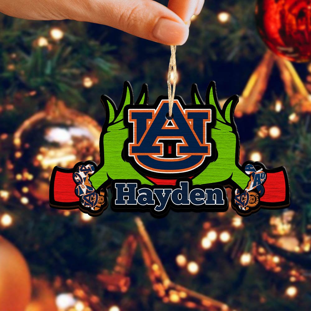 Alternative view of Auburn Tigers 2 Layered Wooden Ornament 2024 Version Custom Your Name, Sport Hanging Ornament, Gifts For Fans ETHY-52234