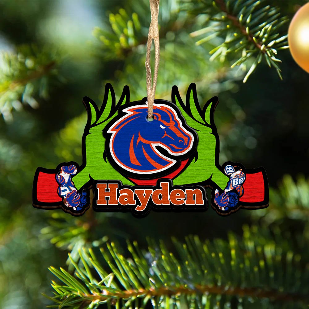 Boise State Broncos 2 Layered Wooden Ornament 2024 Version Custom Your Name, Sport Hanging Ornament, Gifts For Fans ETHY-52234