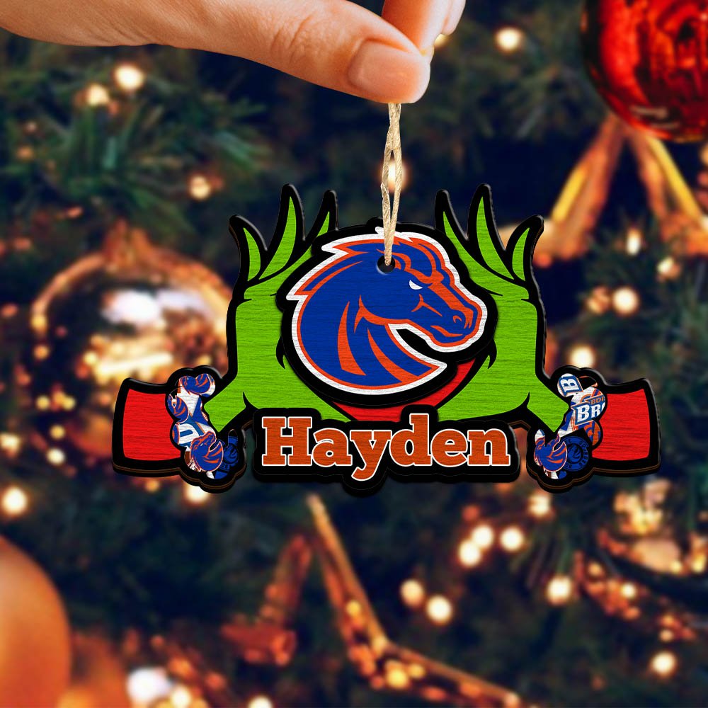 Alternative view of Boise State Broncos 2 Layered Wooden Ornament 2024 Version Custom Your Name, Sport Hanging Ornament, Gifts For Fans ETHY-52234