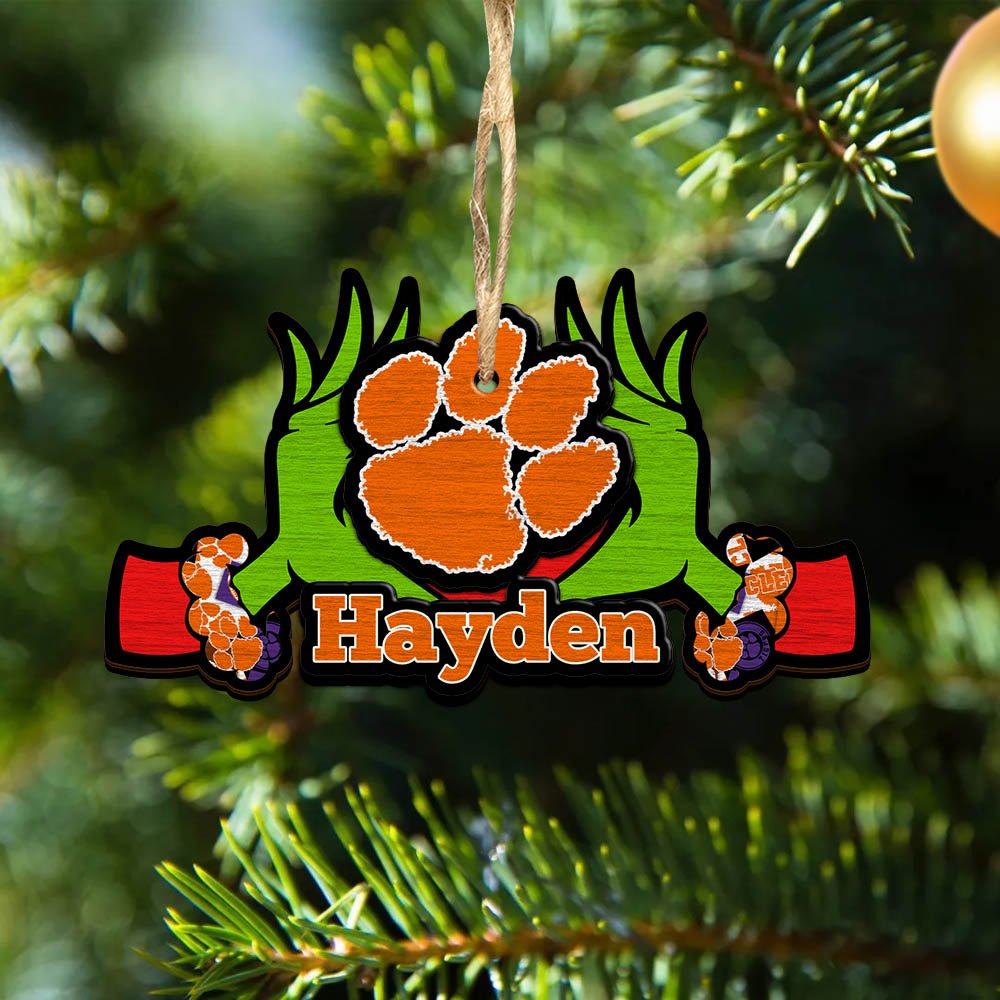 Clemson Tigers 2 Layered Wooden Ornament 2024 Version Custom Your Name, Sport Hanging Ornament, Gifts For Fans ETHY-52234