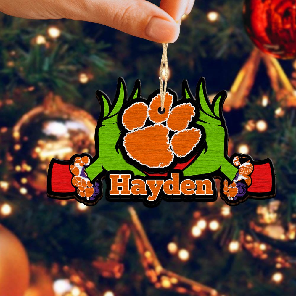 Alternative view of Clemson Tigers 2 Layered Wooden Ornament 2024 Version Custom Your Name, Sport Hanging Ornament, Gifts For Fans ETHY-52234