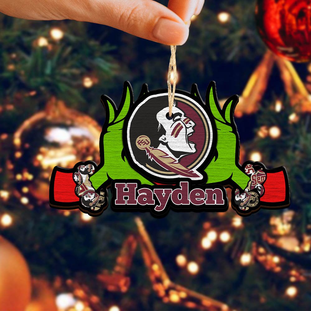 Alternative view of Florida State Seminoles 2 Layered Wooden Ornament 2024 Version Custom Your Name, Sport Hanging Ornament, Gifts For Fans ETHY-52234