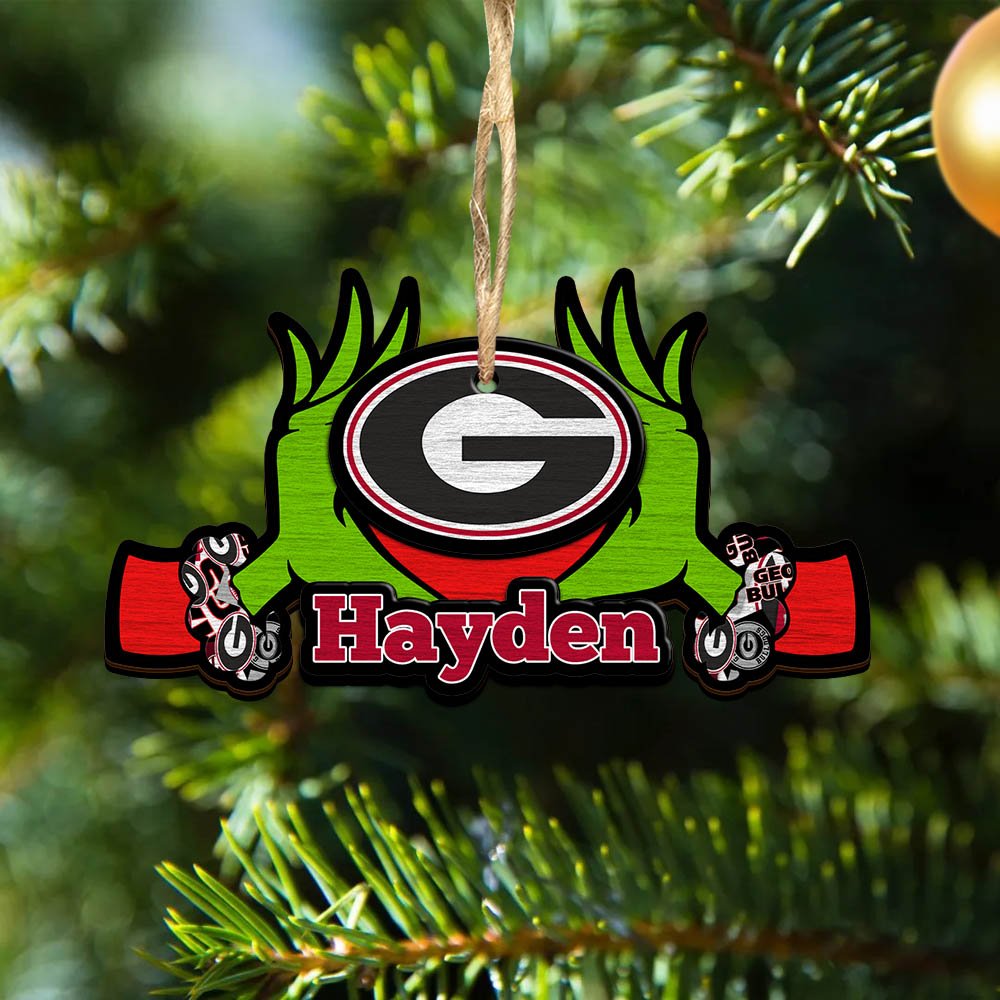 Georgia Bulldogs 2 Layered Wooden Ornament 2024 Version Custom Your Name, Sport Hanging Ornament, Gifts For Fans ETHY-52234