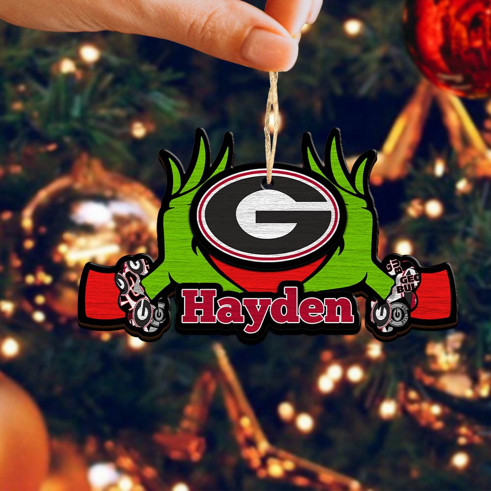 Alternative view of Georgia Bulldogs 2 Layered Wooden Ornament 2024 Version Custom Your Name, Sport Hanging Ornament, Gifts For Fans ETHY-52234