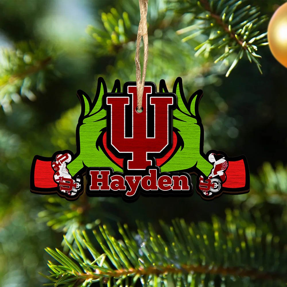 Indiana Hoosiers 2 Layered Wooden Ornament 2024 Version Custom Your Name, Sport Hanging Ornament, Gifts For Fans ETHY-52234