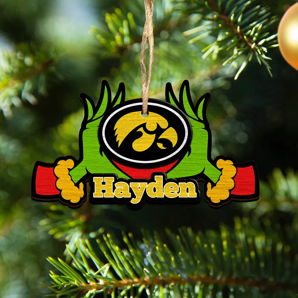 Iowa Hawkeyes 2 Layered Wooden Ornament 2024 Version Custom Your Name, Sport Hanging Ornament, Gifts For Fans ETHY-52234