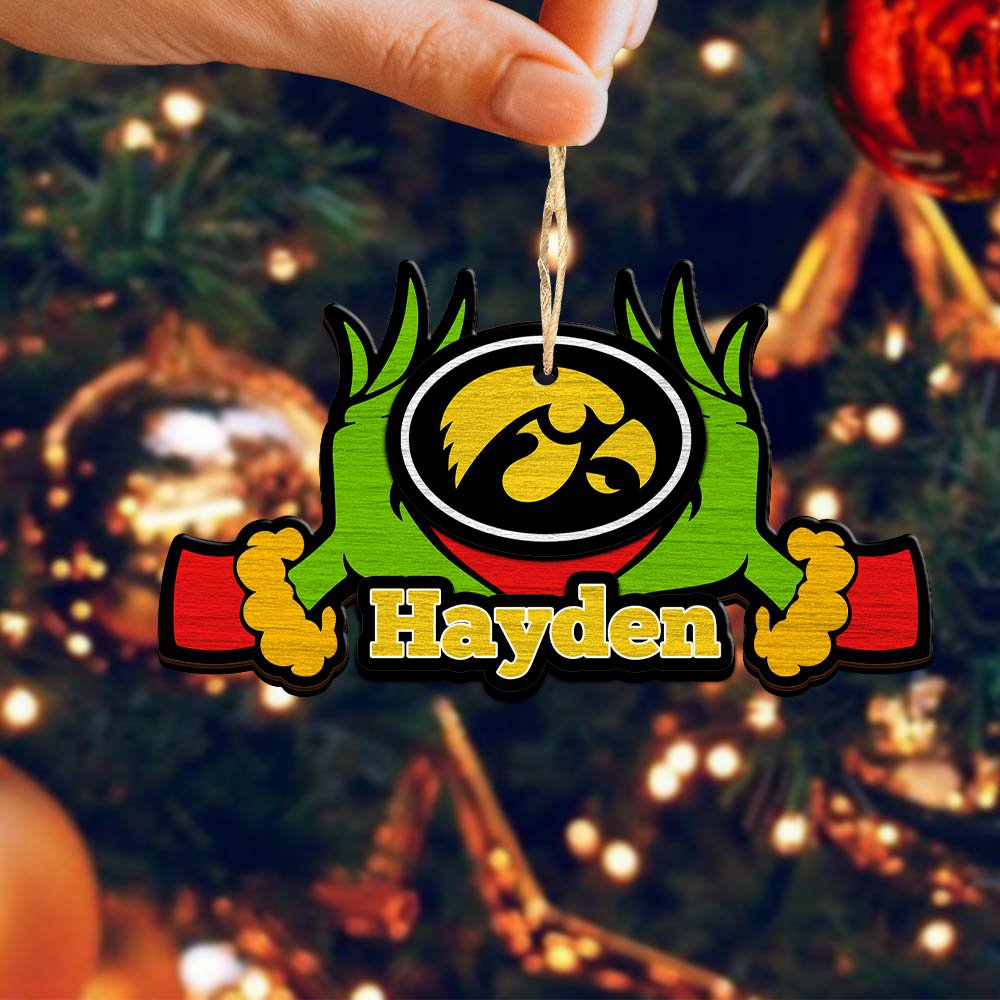 Alternative view of Iowa Hawkeyes 2 Layered Wooden Ornament 2024 Version Custom Your Name, Sport Hanging Ornament, Gifts For Fans ETHY-52234