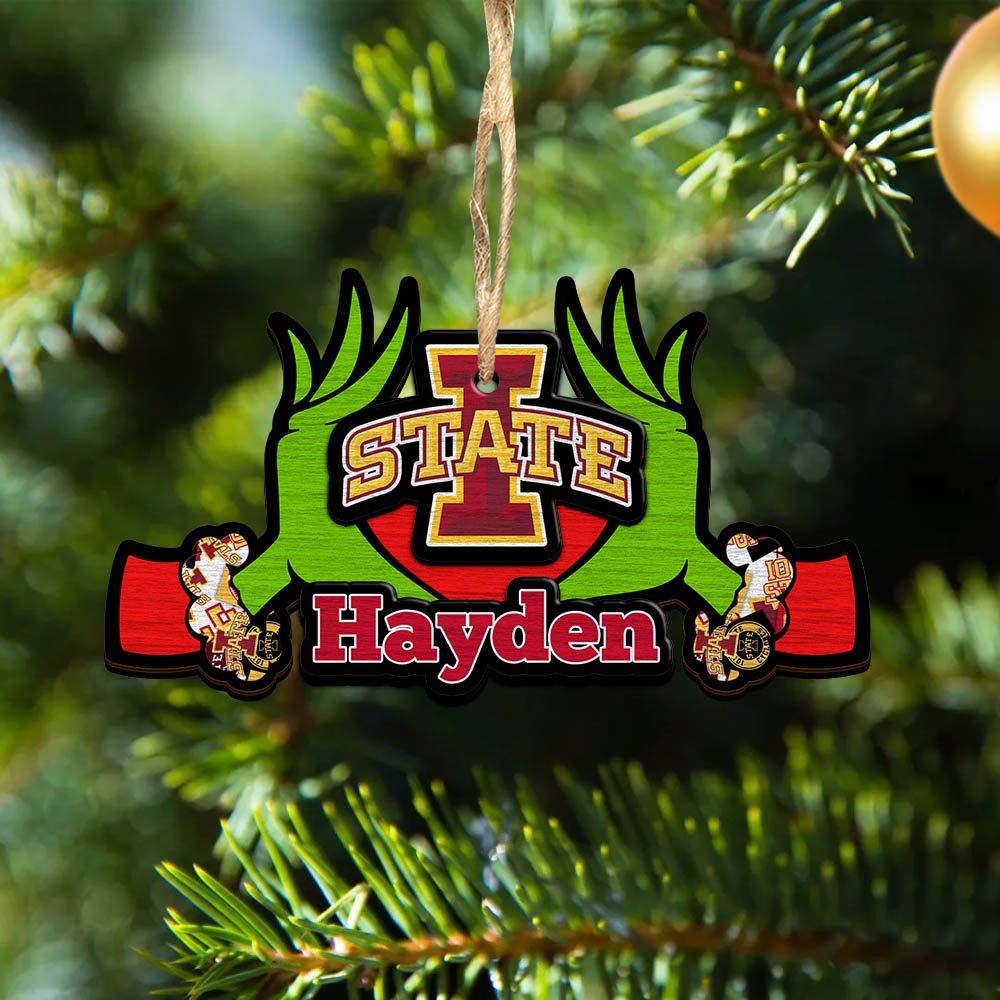 Iowa State Cyclones 2 Layered Wooden Ornament 2024 Version Custom Your Name, Sport Hanging Ornament, Gifts For Fans ETHY-52234