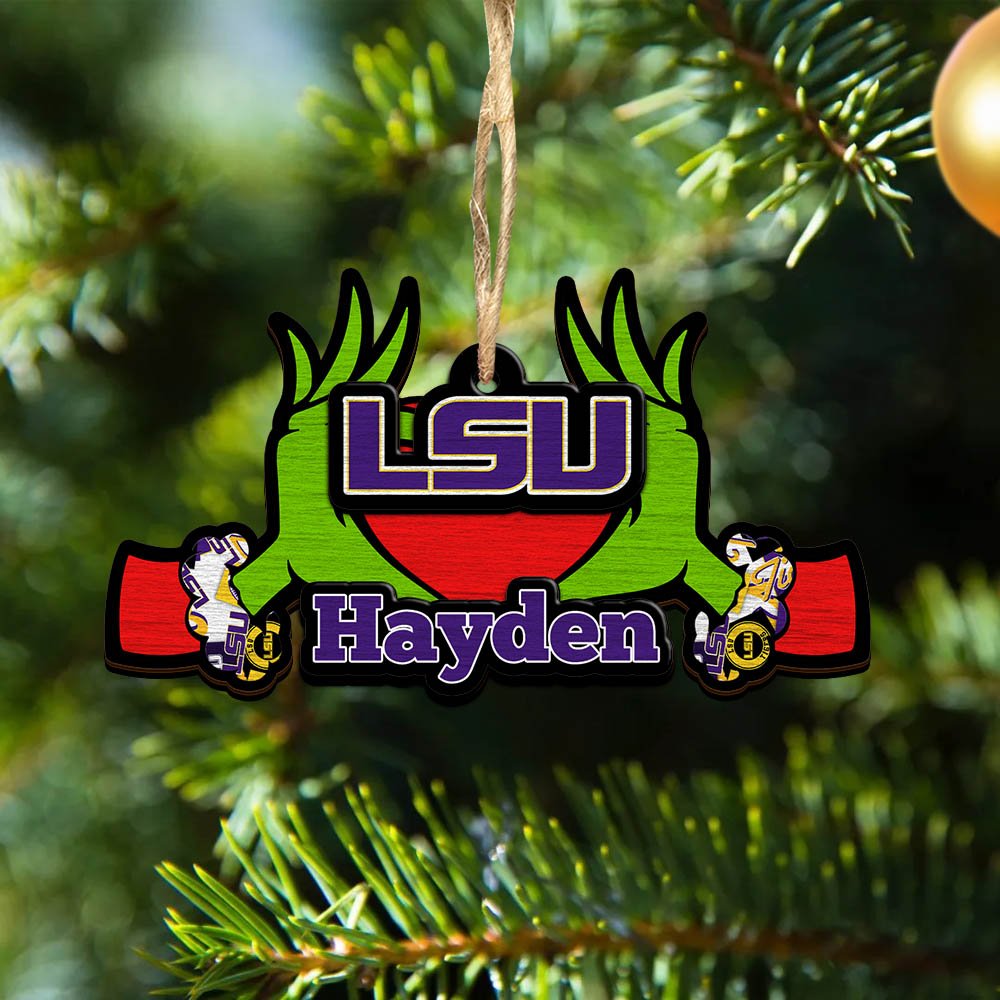 LSU TIGERS 2 Layered Wooden Ornament 2024 Version Custom Your Name, Sport Hanging Ornament, Gifts For Fans ETHY-52234