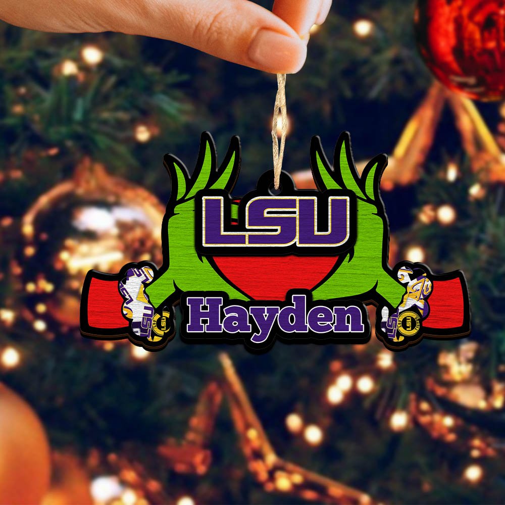Alternative view of LSU TIGERS 2 Layered Wooden Ornament 2024 Version Custom Your Name, Sport Hanging Ornament, Gifts For Fans ETHY-52234