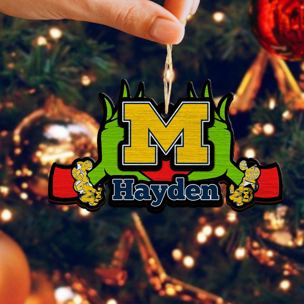 Alternative view of Michigan Wolverines 2 Layered Wooden Ornament 2024 Version Custom Your Name, Sport Hanging Ornament, Gifts For Fans ETHY-52234