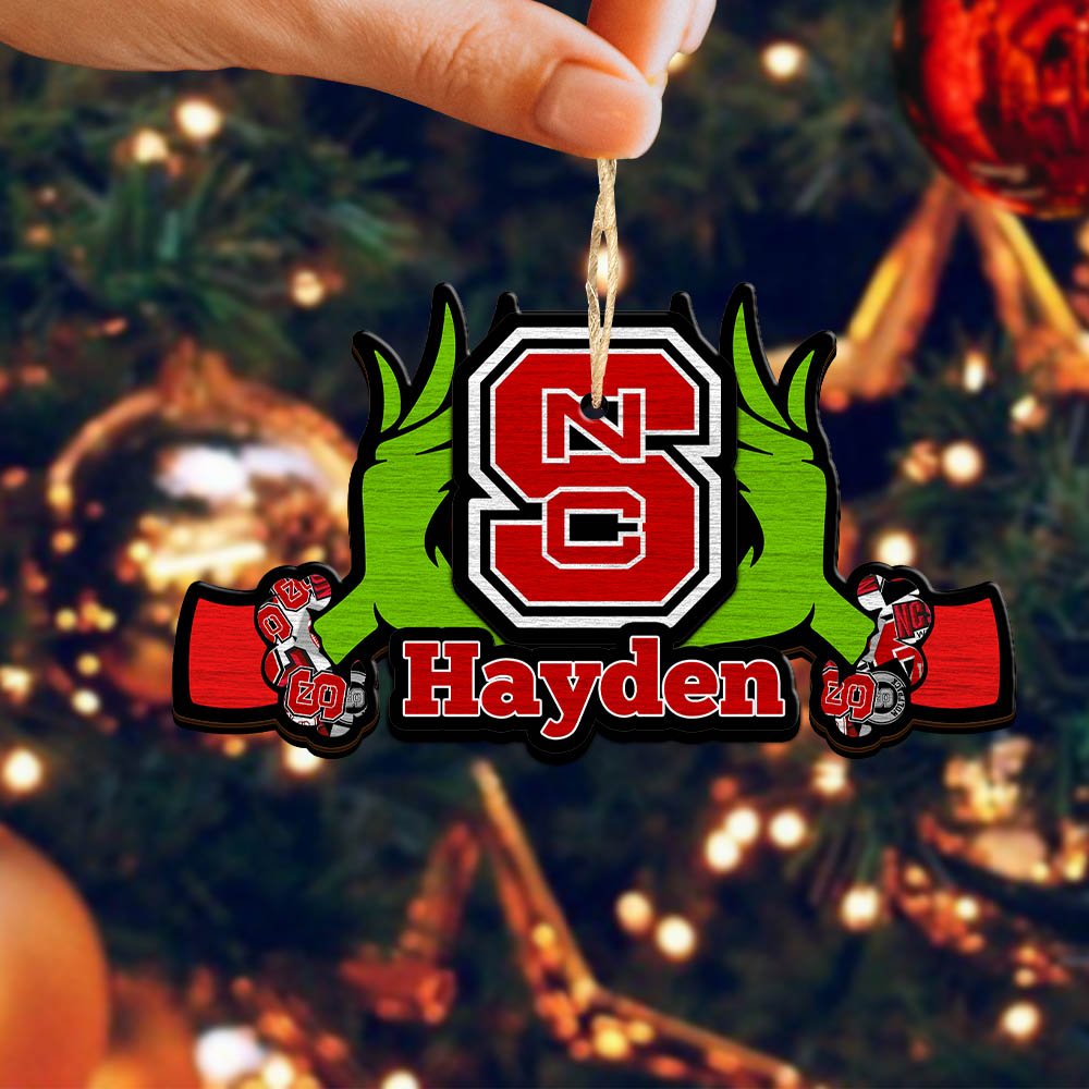 Alternative view of NC State Wolfpack 2 Layered Wooden Ornament 2024 Version Custom Your Name, Sport Hanging Ornament, Gifts For Fans ETHY-52234