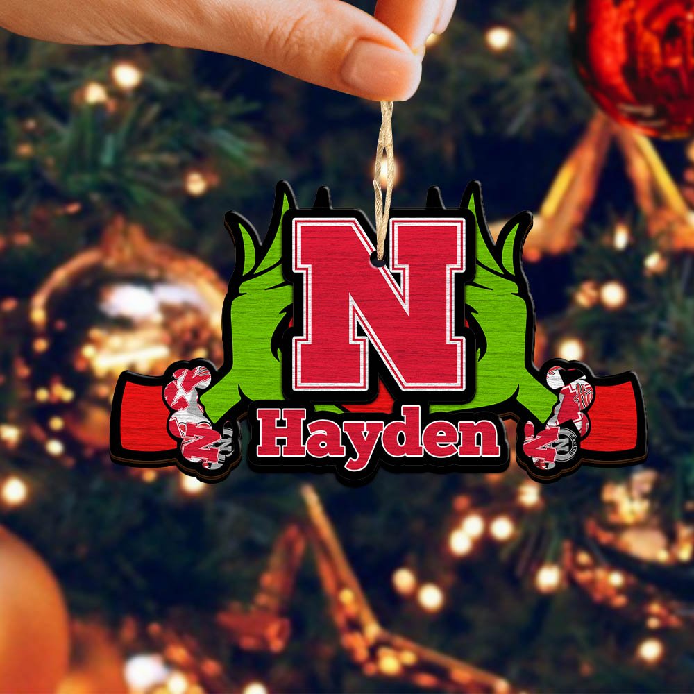 Alternative view of Nebraska Cornhuskers 2 Layered Wooden Ornament 2024 Version Custom Your Name, Sport Hanging Ornament, Gifts For Fans ETHY-52234