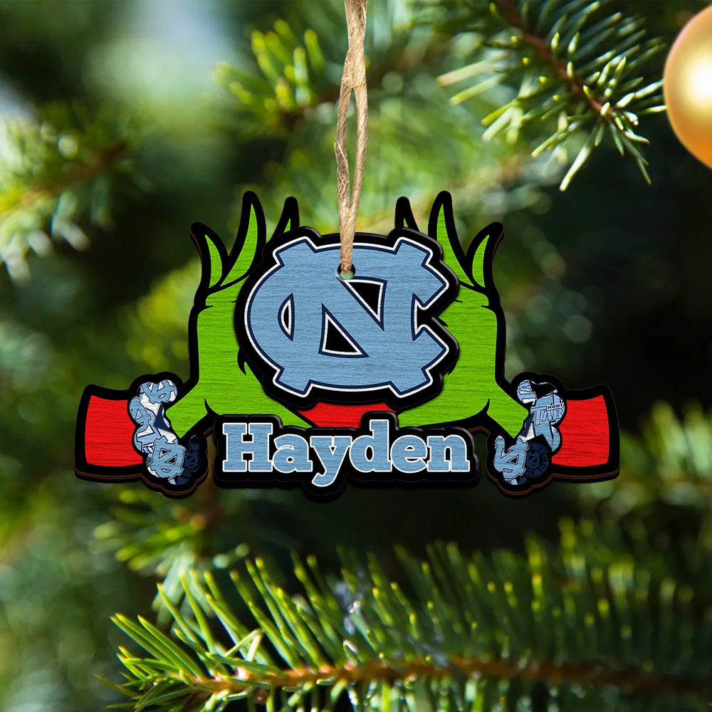 North Carolina Tar Heels 2 Layered Wooden Ornament 2024 Version Custom Your Name, Sport Hanging Ornament, Gifts For Fans ETHY-52234