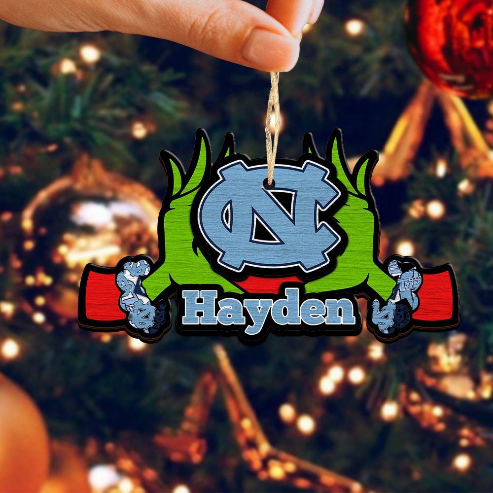 Alternative view of North Carolina Tar Heels 2 Layered Wooden Ornament 2024 Version Custom Your Name, Sport Hanging Ornament, Gifts For Fans ETHY-52234