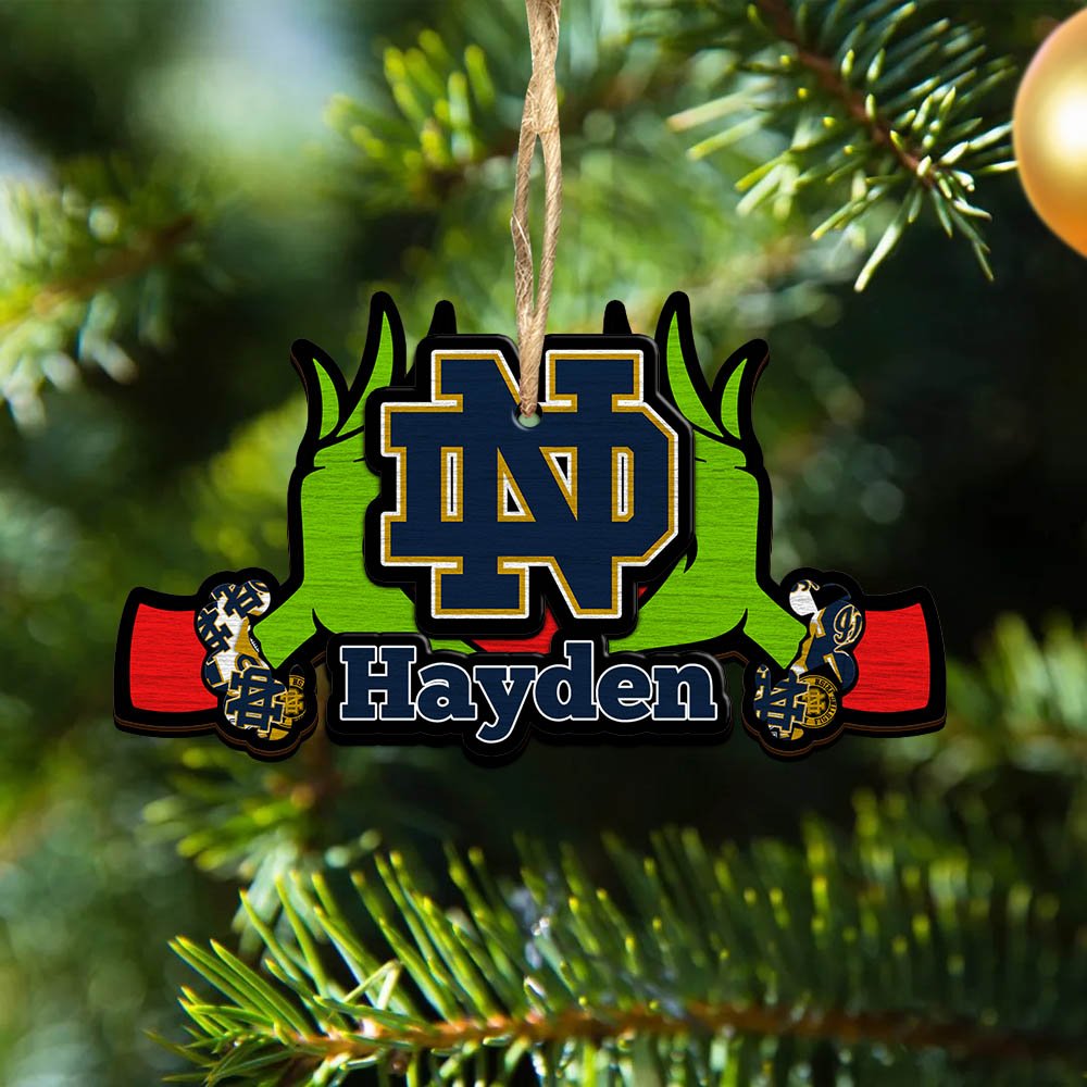 Notre Dame Fighting Irish 2 Layered Wooden Ornament 2024 Version Custom Your Name, Sport Hanging Ornament, Gifts For Fans ETHY-52234
