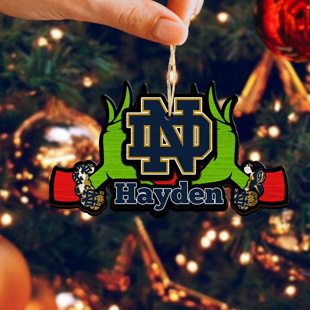 Alternative view of Notre Dame Fighting Irish 2 Layered Wooden Ornament 2024 Version Custom Your Name, Sport Hanging Ornament, Gifts For Fans ETHY-52234