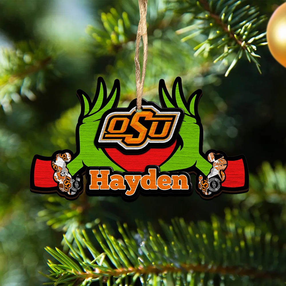 Oklahoma State Cowboys 2 Layered Wooden Ornament 2024 Version Custom Your Name, Sport Hanging Ornament, Gifts For Fans ETHY-52234