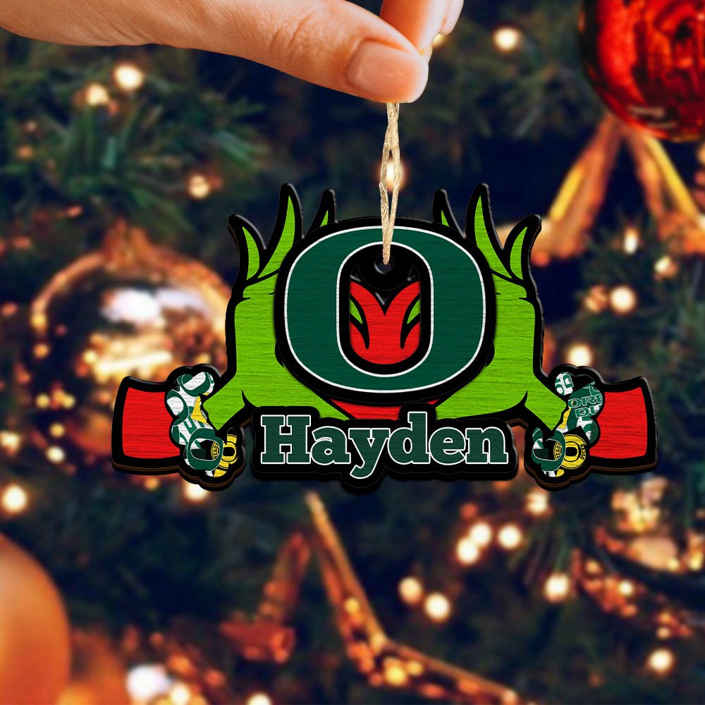 Alternative view of Oregon Ducks 2 Layered Wooden Ornament 2024 Version Custom Your Name, Sport Hanging Ornament, Gifts For Fans ETHY-52234