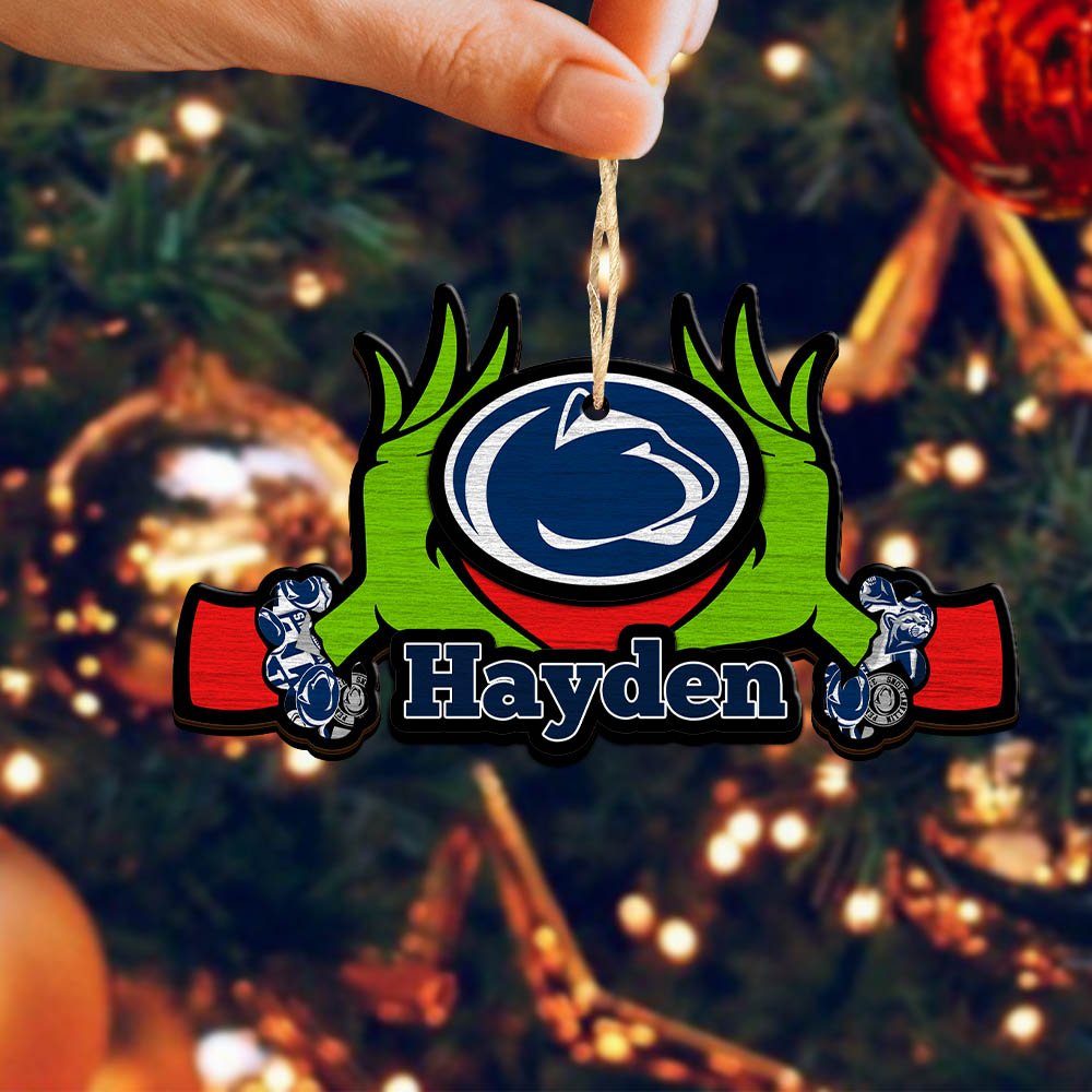Alternative view of Penn State Nittany Lions 2 Layered Wooden Ornament 2024 Version Custom Your Name, Sport Hanging Ornament, Gifts For Fans ETHY-52234